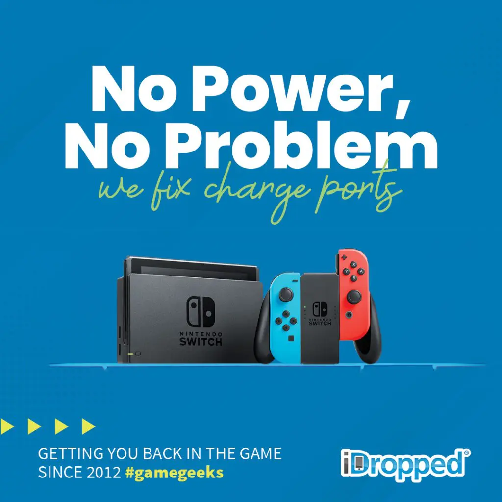 nintendo repairs, nintendo switch repairs, nintendo charge port repair, nintendo game reader repair